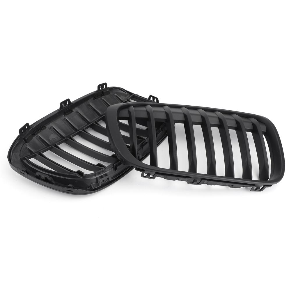 1 Pair Front Kidney Grille Grill For BMW 2016+ F48 F49 X1 X-Series Matte Black