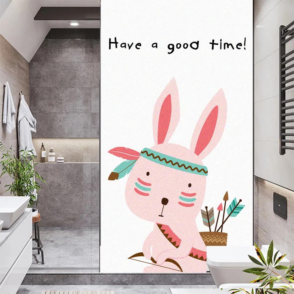Lovely Animals Window Film Privacy Glass Sticker UV Blocking Heat Control Window Coverings Window Tint for Homedecor