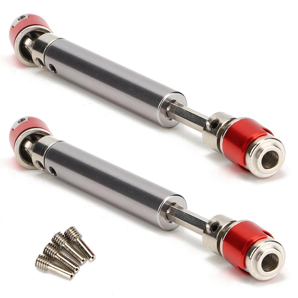 2Pcs Metal Transmission Drive Shaft Suit Fit for Axial SCX10 D90 1 10 RC Crawler Mini Car Parts