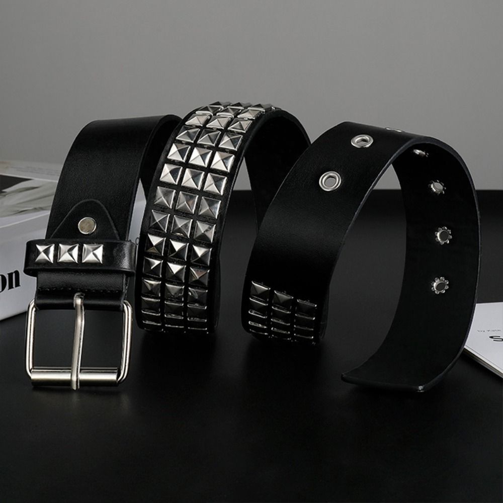 Retro Rivet Belt Punk Nightclub Rock Style Belt Trend Jeans Belt  Fashion Decoration