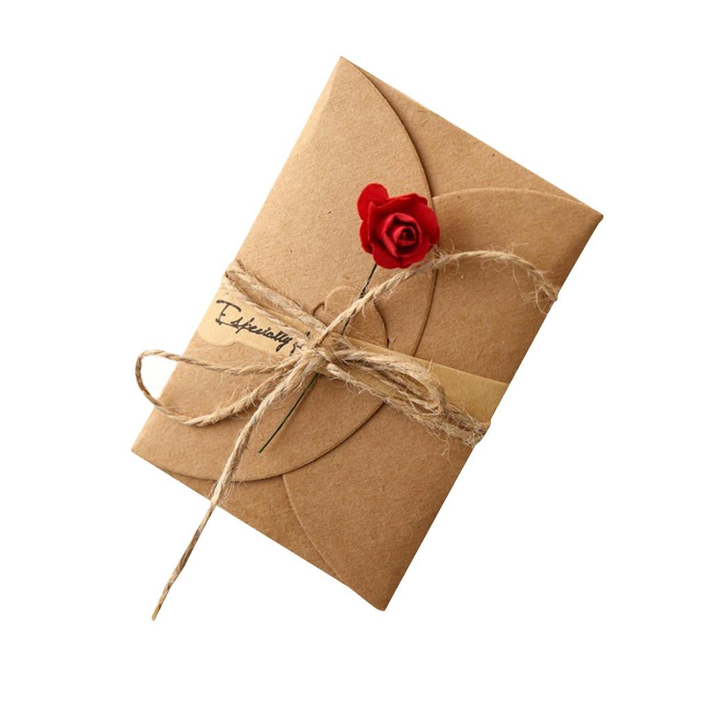 Винтажные крафт-бумажные открытки ручной работы с благословением и днем рождения