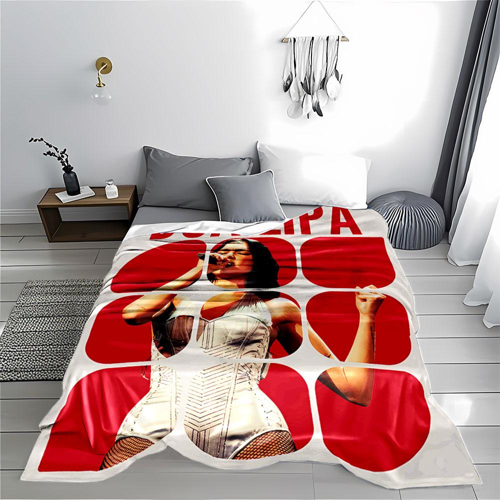 Red-Themed Singer Art Blanket for all seasons blanket lunch break throw gift