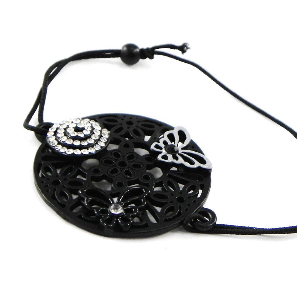 NOA [H8748] - Дизайнерский браслет «Кармен» черно-серый