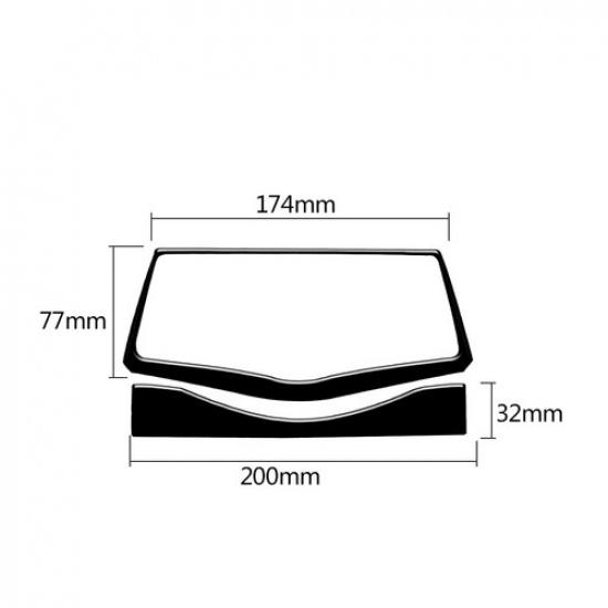 2Pcs Glossy Piano Black Navigation System Control Cover Trim For Nissan 370Z