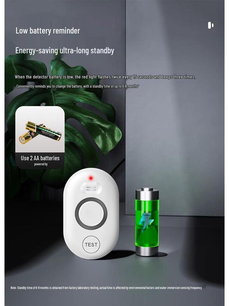 WiFi Water Leak Detector Alarm - Tuya Smart Sensor with Mobile Alerts