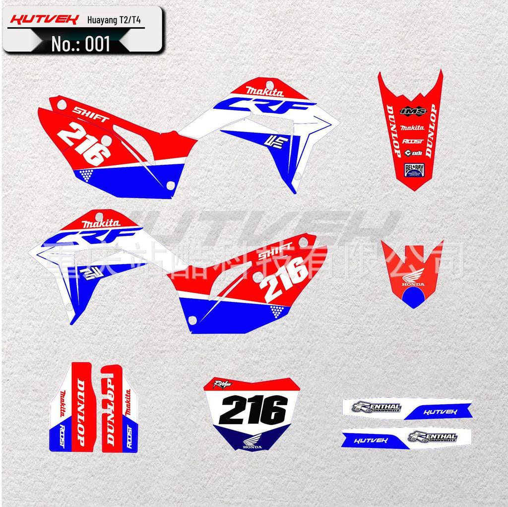 19-22 Наклейки для внедорожного мотоцикла Kayo Huayang T2T4: Прочные, Персонализированные Наклейки