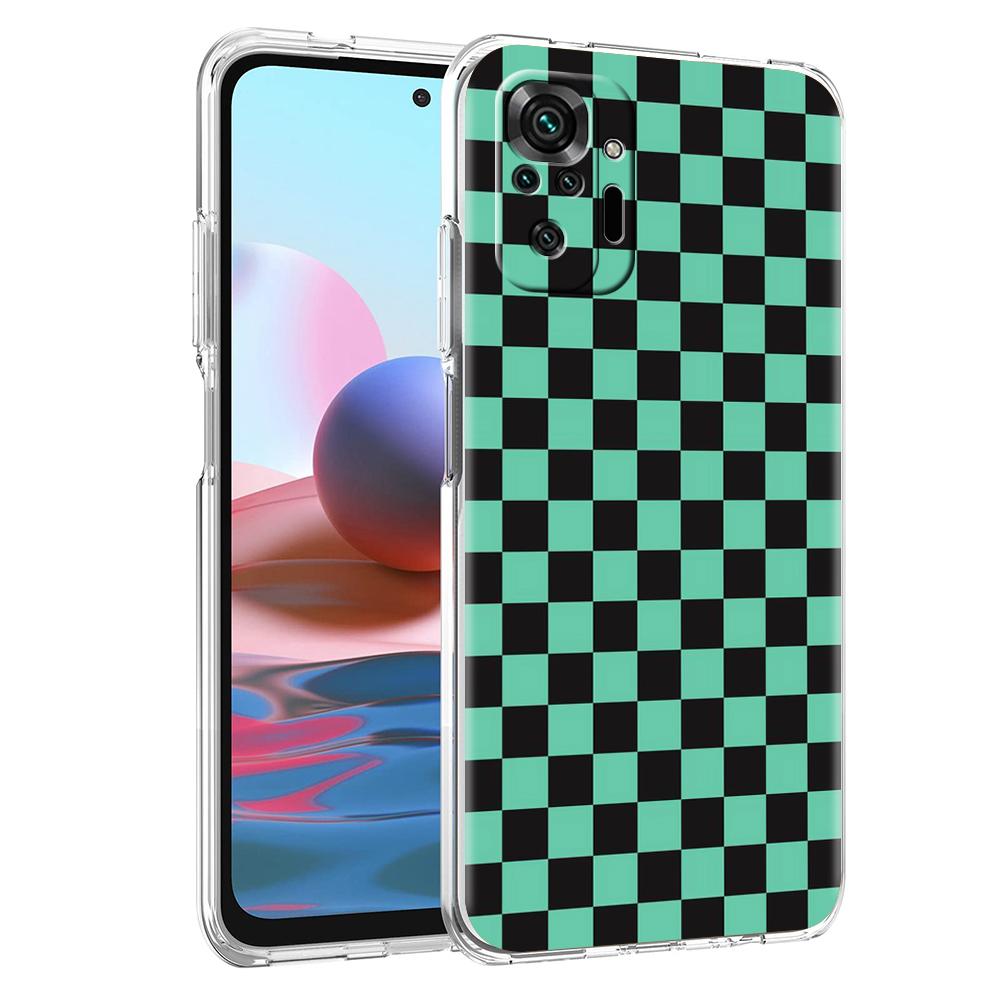 Клетчатый чехол для телефона Xiaomi Redmi Note 12 4G 11 10 Pro 5G 10C 10S 9S 9 9T 8T 9C 9A 8 8A 7 K50 K40