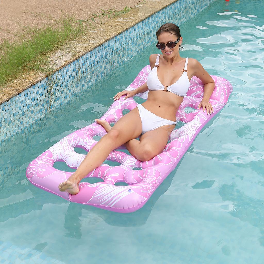 Inflatable Luxury Pool Bed Swimming Party Toy Great for Relaxing in Water Ideal for Poolside Beach Relaxation Multiple Styles