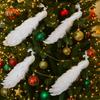 Glitter Feather Artificial Christmas Peafowl Colorful Christmas Tree Decor Wedding Decoration