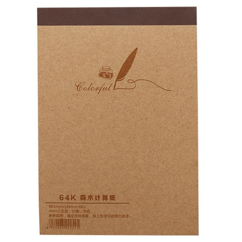 Портативный блокнот для рисования, офисный настольный блокнот, 60 листов, бережная для глаз бумага, легко рвется, подходит для школьников, учителей и для черчения.