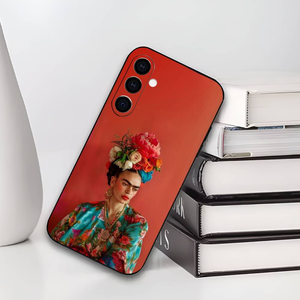 Чехол для телефона с рисунком Фриды Кало для Samsung Galaxy A73, A72, A71, A70, A53, A52, A51, Мягкий силиконовый черный чехол
