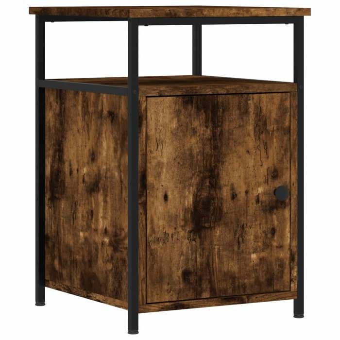 Maison Exclusive - Table de chevet chêne fumé 40x42x60 cm bois d'ingénierie