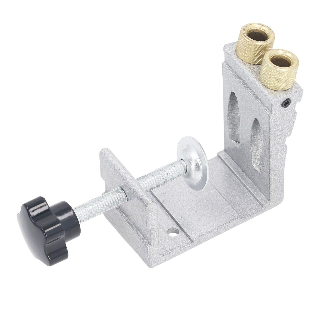 Pocket Hole Jig Set Adjustable Inclined Punch Locator Aluminum Alloy Woodworking Dowel Drilling Guide Kit
