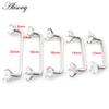 Alisouy 1PC Titanium Heart Star Zircon Threaded Surface Bar Barbell Micro Dermal Anchor Retainers Hide In Skin Piercing Jewelry