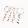 Handmade DIY Metal Key Ring with Lobster Clasp Chain Pendant