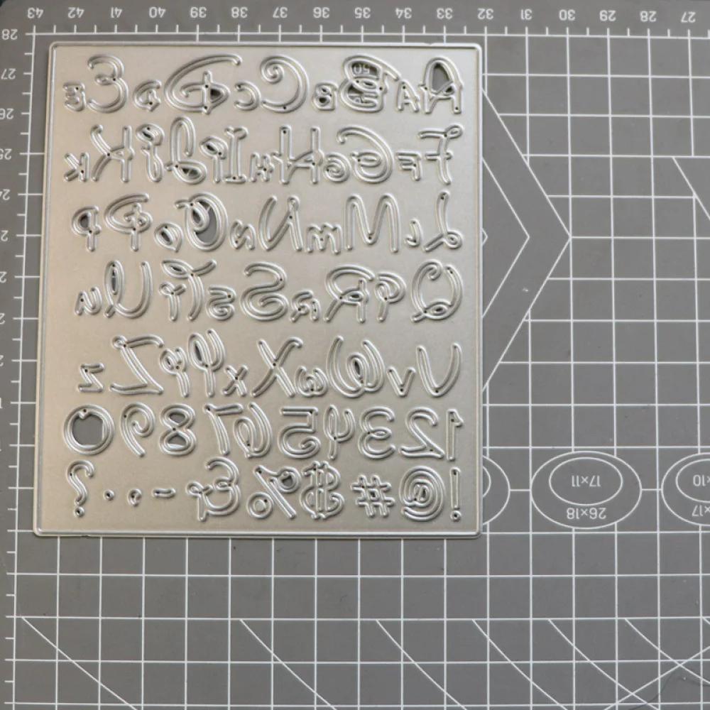 Прямоугольная рамка с цифровыми символами, металлическая серебристая рамка для трафарета, тиснения, резки, штампов для скрапбукинга, изготовления альбомов из бумаги