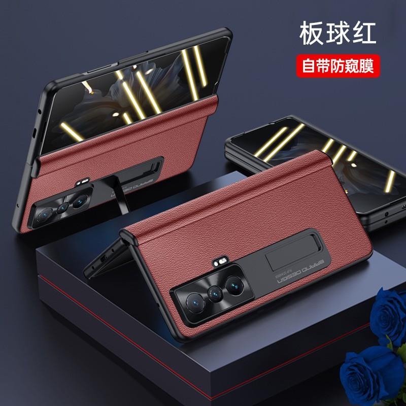 Full Coverage Foldable Phone Case Honor Magic V With Hinge Protection Stand Support Anti Drop Leather Cover
