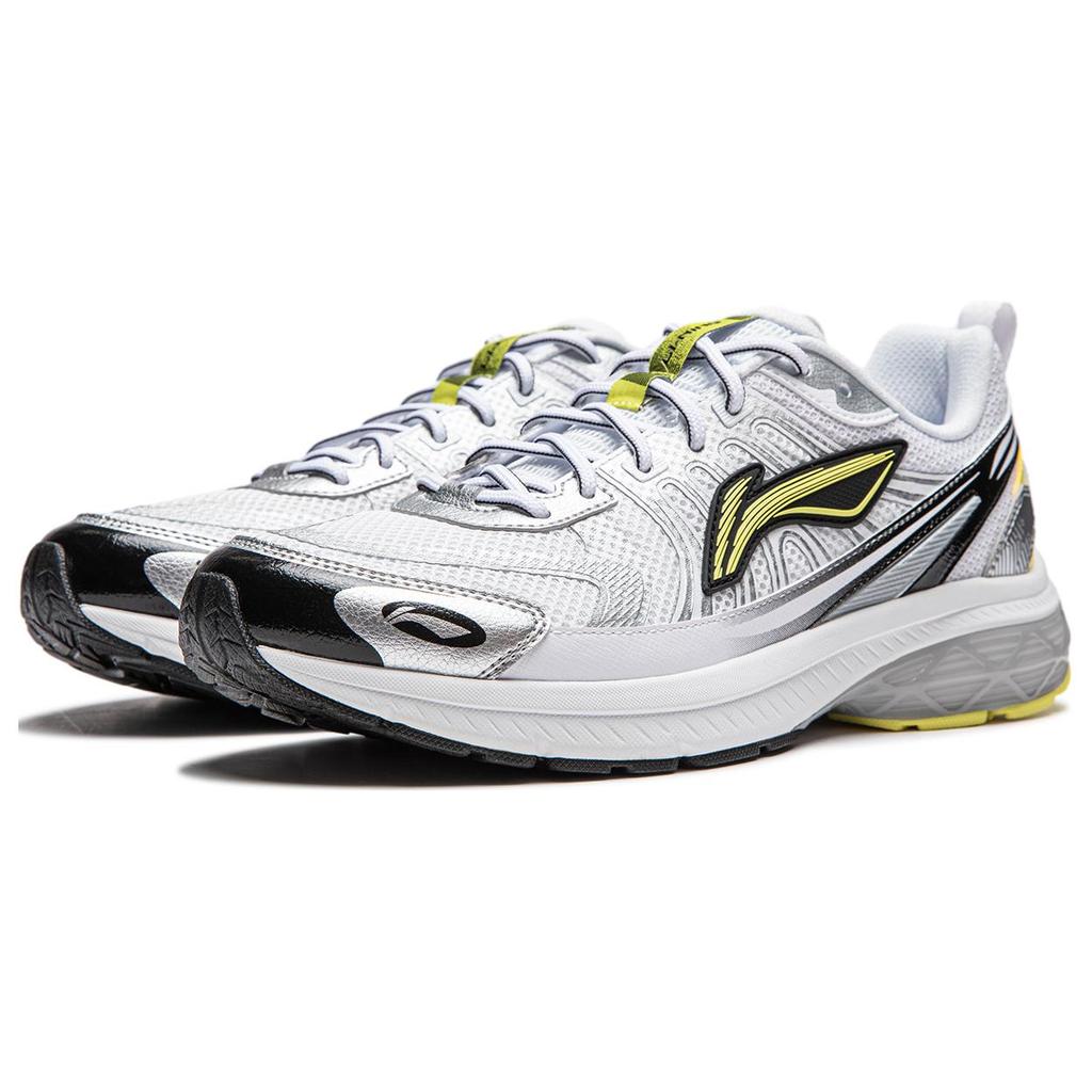 Li Ning Fuyao 1.0 V3 Тканевая амортизация, износостойкие, низкие, повседневные, для бега, мужские, белые с серебром ARXU003-4