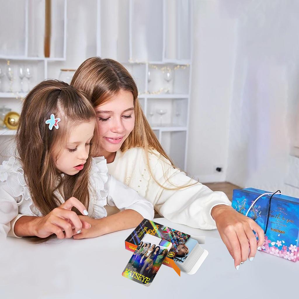 124 Cards  Collection Cards Small Stickers Double-sided LOMO Flash Card Box