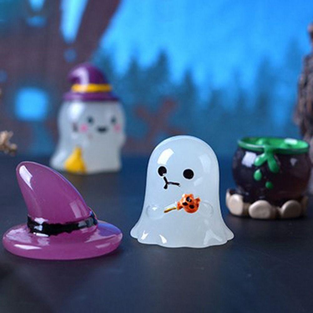 Cartoon Halloween Ghost Miniatures Micro Landscape Ghost Ornament  Festival Gift