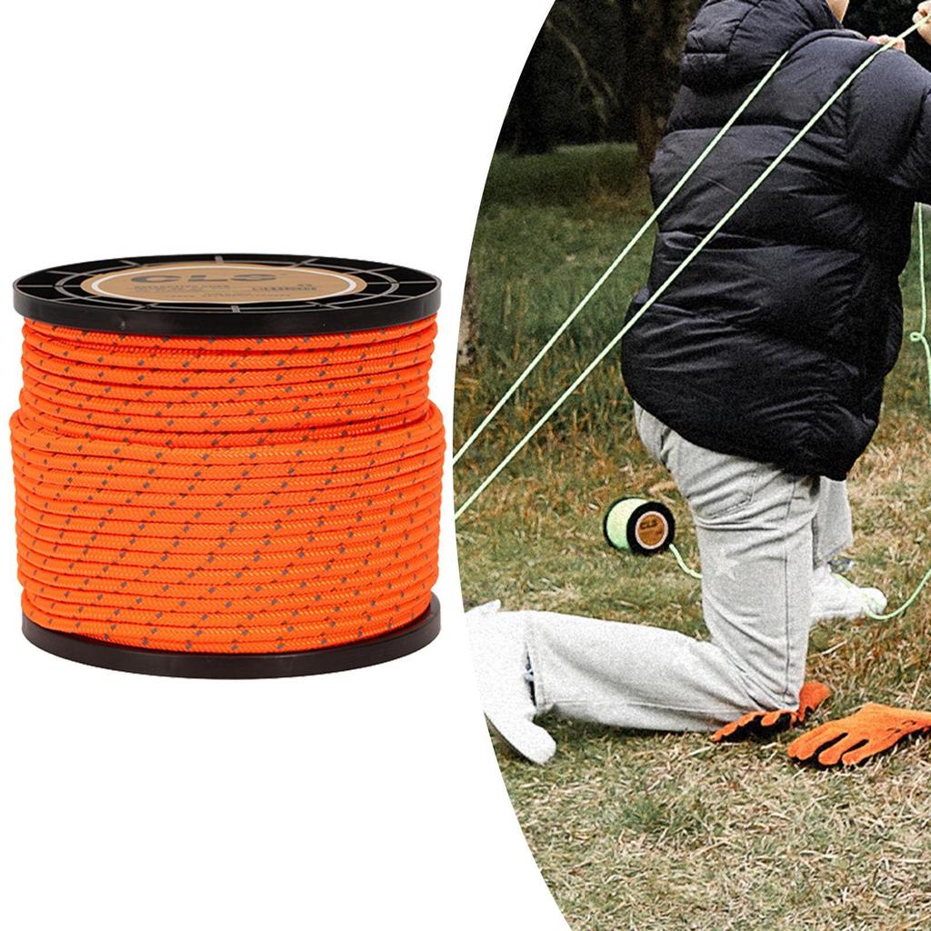 4 мм светоотражающий паракордовый трос для палатки, парашютный шнур для кемпинга - 55 ярдов