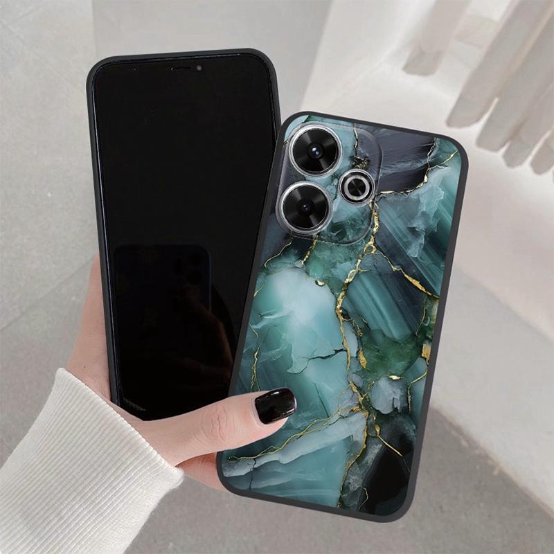 Мраморный узорчатый мягкий силиконовый чехол для Samsung A55 A35 M35 S24 Ultra Xiaomi Redmi Note 13 Poco C65 iPhone 15 камера противоударный защитный бампер чехол