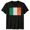 Ireland Flag Distressed Look Irish Flags Mens T-Shirt Womens Tee Graphic Top