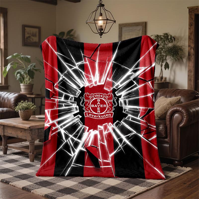 Bayer Leverkusen Football Print Flannel Blanket Soft Warm Sofa Bed Throw Blanket For Home Office Bedroom