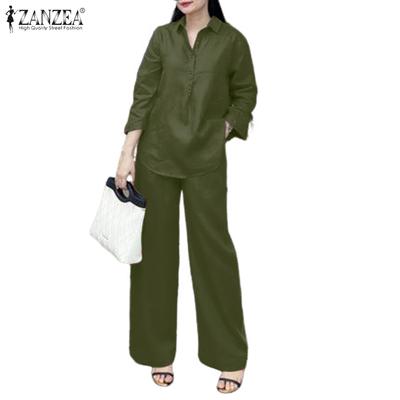 Женский повседневный костюм из двух частей с длинным рукавом и брюками