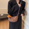 Fashion Leopard Print Dumpling Bag Women's New Trend Versatile Shoulder Bag High Sense Commuter Messenger Bag