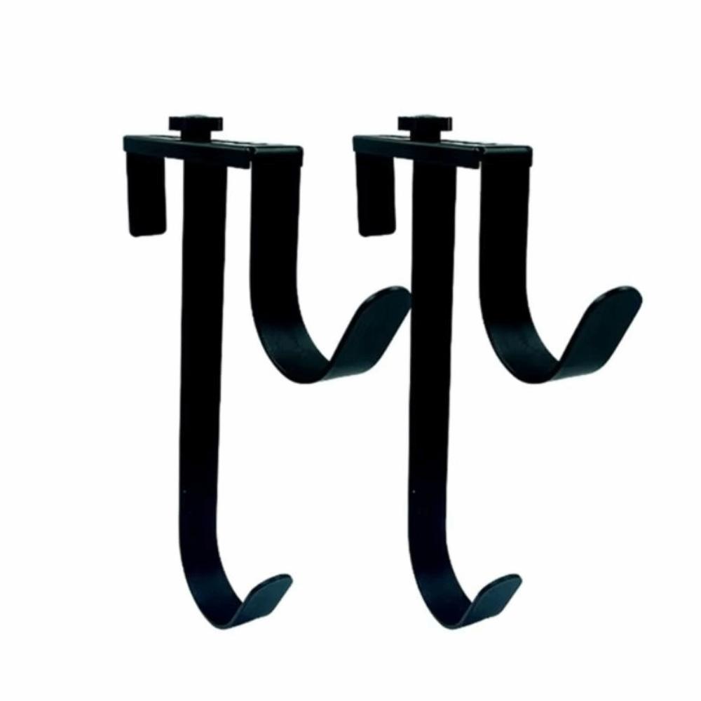 2 шт. Двойной крюк Держатель для шеста бассейна Металлические крюки для забора Без сверления Крюки для крепления шеста бассейна Хранение сетки