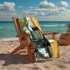 Custom Name Ultra-Soft Beach Towel with Trash Truck Theme,Ideal for Pool - Camping, Diving - Perfect Travel Essential, Vibrant Beach Towel.