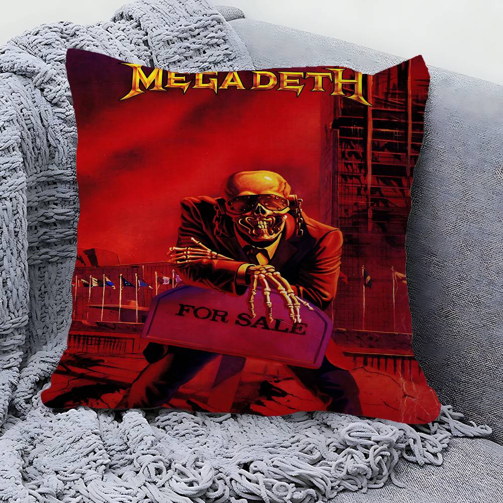 Band M-Megadeth Pillow Gift Home Office Decoration Pillow Bedroom Sofa Car Cushion CoverPillow Case