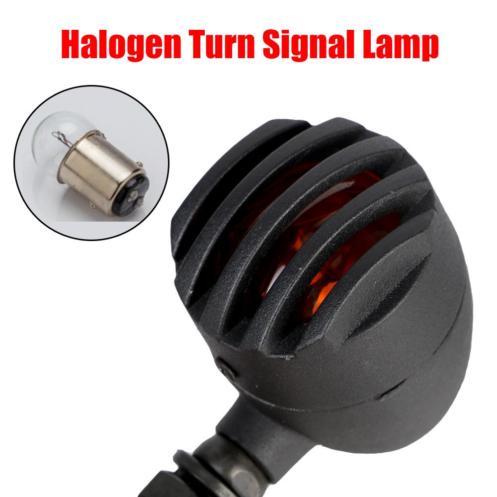 Halogen Turn Signal Flasher Indicator 2Pcs For Honda for Suzuki for Cafe Racer Motorcycle Metal Blinker Light
