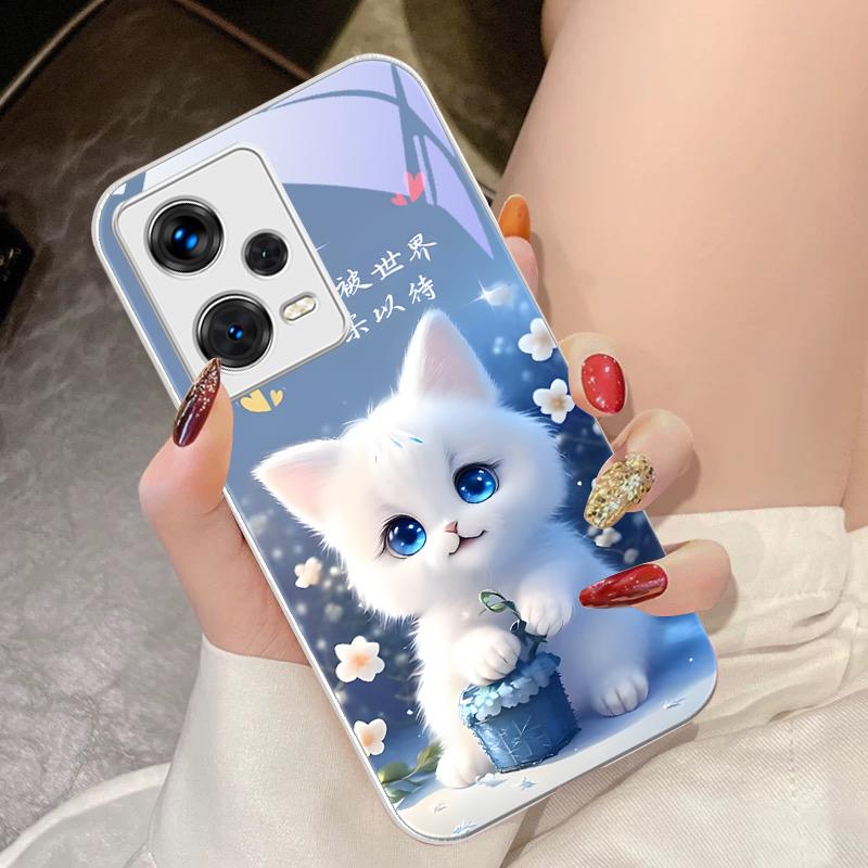 Милая маленькая собачка зеленая для Xiaomi 14 Ultra 13 Lite Redmi Note 13 11 Pro 12 Plus Poco X6 3 Pro F4 6 GT Чехол для телефона из закаленного стекла