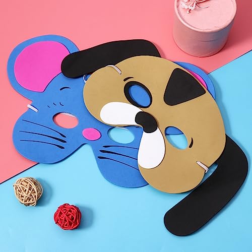 Toyvian Милые Расписные Маски Животных, Лисьи Маски, Кошачьи Маски, Полумаски, Нераскрашенные Маски для Лица DIY для Маскировки, Шаров, Костюмированных Вечеринок, Дней Рождения, Pa