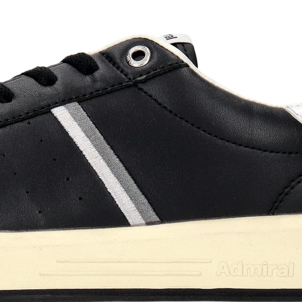 Admiral MERTON AD826 Men's Sneakers, Black/Gray, Size 25.5cm