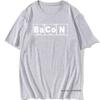 Periodic Table Chemistry Of Bacon T Shirt Design Funny Tshirt Unisexs Tops Tees Short Sleeve Camisetas Tshirt