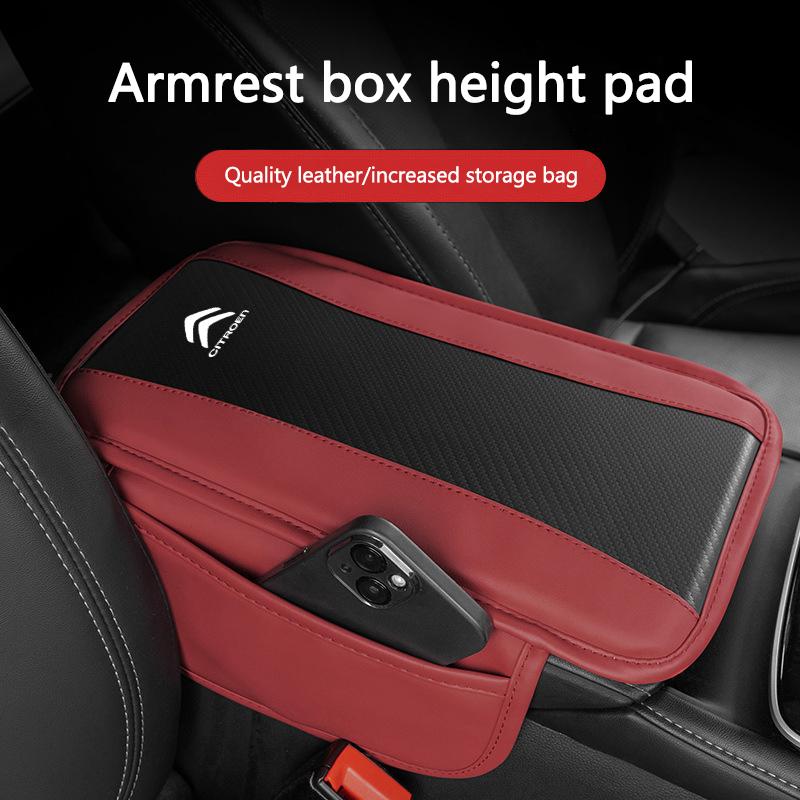 AXSR8 Leather Car Armrest Box Pad Arm Rest Protection Cushion Cover Accessories for Citroen C1 C2 C3 C4 C5 C6 C8 C4L DS3 DS4 DS5 DS5LS