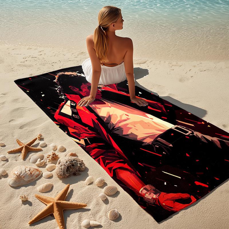 Hat Scarf Stylish Digital Printing Beach Towel Quickdrying Absorbent Blanket For Beach Pool Gym Travel