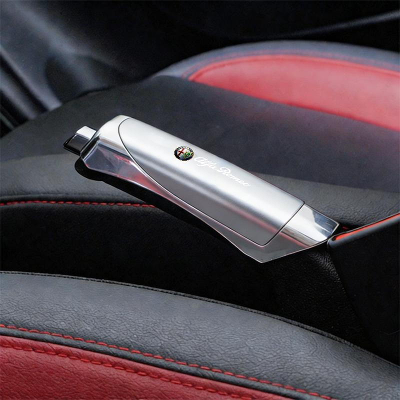 LMET5 ABS Car Interior Handbrake Grip Protector Cover For Alfa Romeo giulia stelvio giulietta 159 147156 166 Accessories key Cover