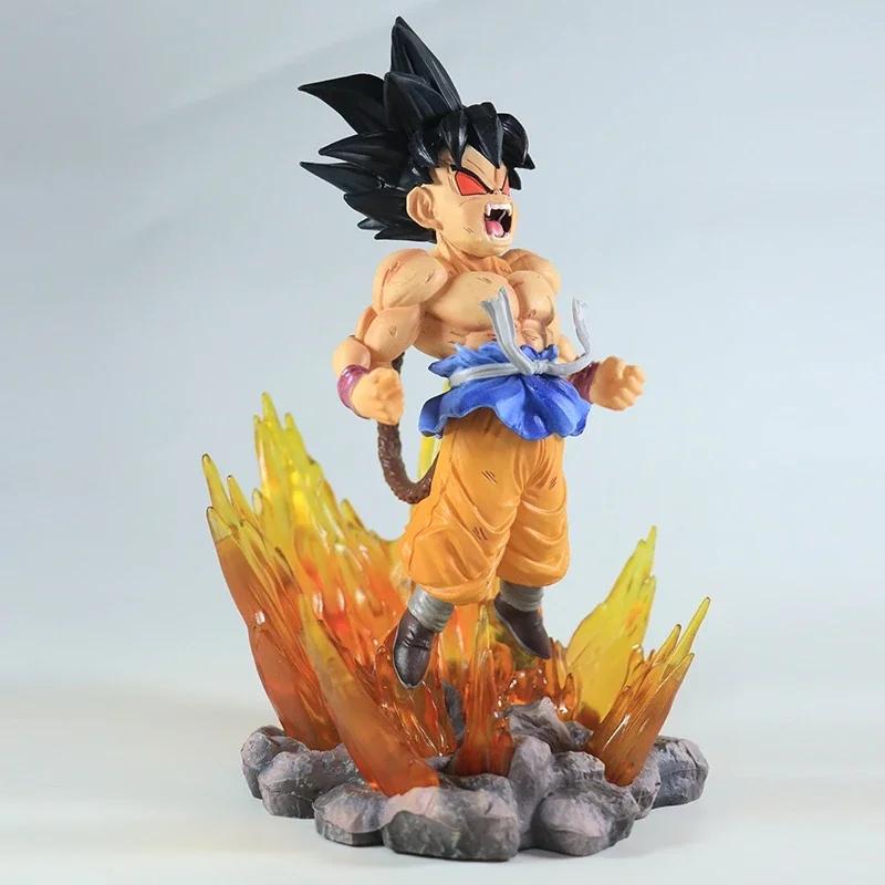 Bandai 19 см Dragon Ball Серия SHK Kaiyuan №2 Брюнетка с блестящими волосами Супер Четыре Гоку Модель ПВХ Укун Анимационная модель Украшение Рождение