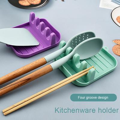 2 шт. подставка для крышки кастрюли, легко моющаяся ложка, палочки для еды, держатель для отдыха, компактная столешница для кухни
