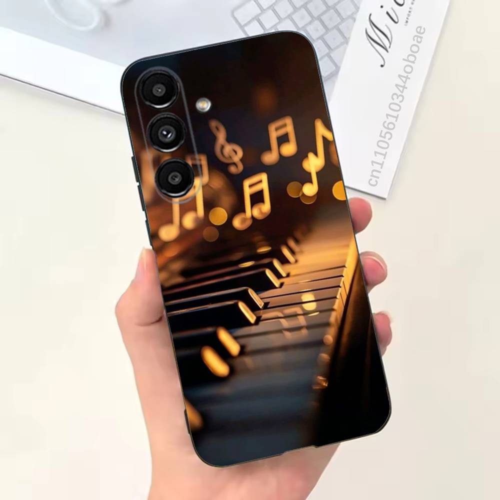 Чехол для телефона с классической музыкой на пианино для Samsung S25,24,21,22,23,20,S30,Ultra,Plus, Fe,5G Силиконовый чехол