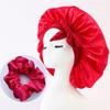 Women Satin Bonnet Solid Sleeping Hat Stretchy Tie Band Elastic Night Shower Cap Hair Head Cover Bonnet Simple Hair Accessories