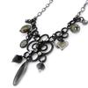[J0479] - Designer Necklace 'Mélusine' Black White