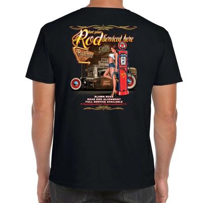 Винтажный Гараж V8 Rat Rod Автомобиль Байкер Подарок Футболка 100% Хлопок Круглый Вырез Летняя С Коротким Рукавом Повседневная Мужская Футболка Размер S3XL