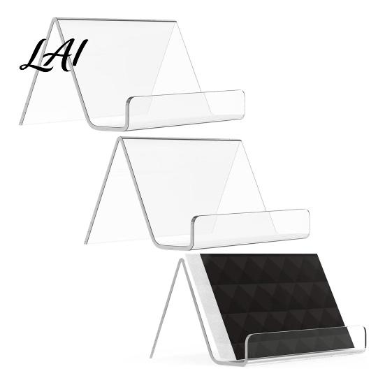 Modern Acrylic Card Organizer Business Holder for Desk Office Display Stand Exhibition Booth Tabletop Clear Name Workspace Exhibition Home Desk