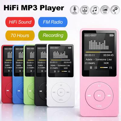Многофункциональный MP3-плеер Мини-экран Цифровой дисплей HIFI Звук FM-радио Электронная книга Запись Музыкальный walkman