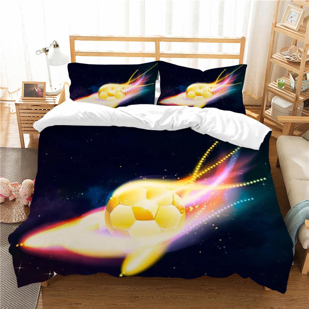 Футбольная картина, покрывало на кровать, костюм, домашняя постельная одежда, комплект пододеяльников с королевой, модный комплект постельных принадлежностей